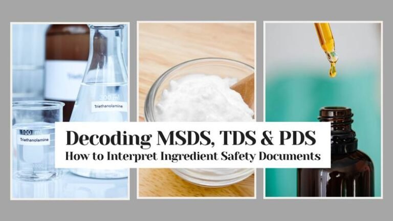 Understanding Msds Decoding MSDS, TDS & PDS – How to Interpret Ingredient Safety Documents